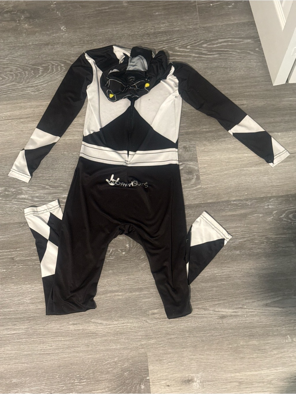 Morphsuit Kids Black & White Superhero Costume size Medium